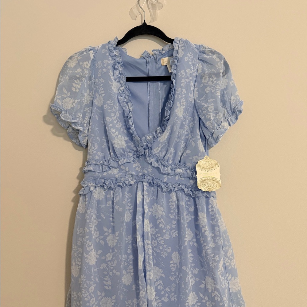 Altar'd State Light Blue Floral Romper